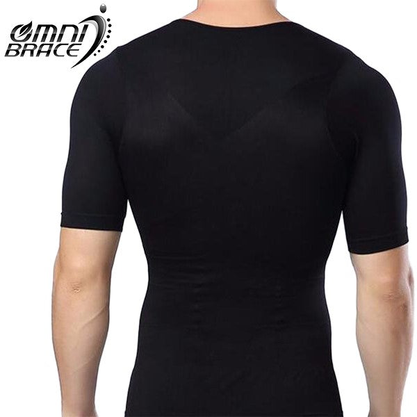 V-Neck Body Short Sleeve Compression T-Shirt