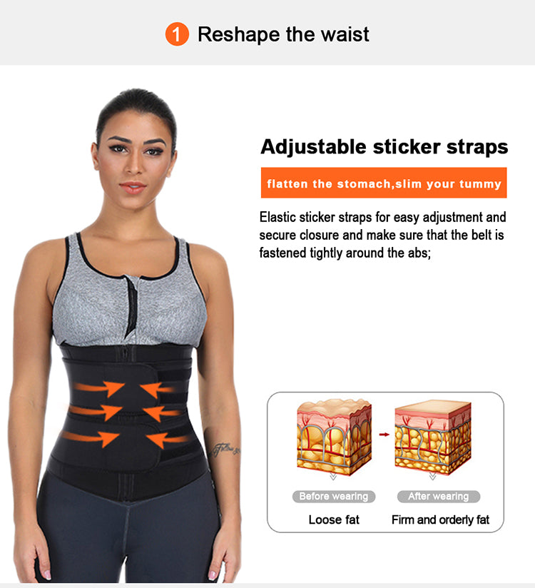 Fitness Belt w Zipper waist trainer combo / AraBella Fitness