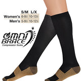 OmniBrace 20-30mmhg Graduated  Compression Socks 3-Pairs - Unisex - OmniBrace