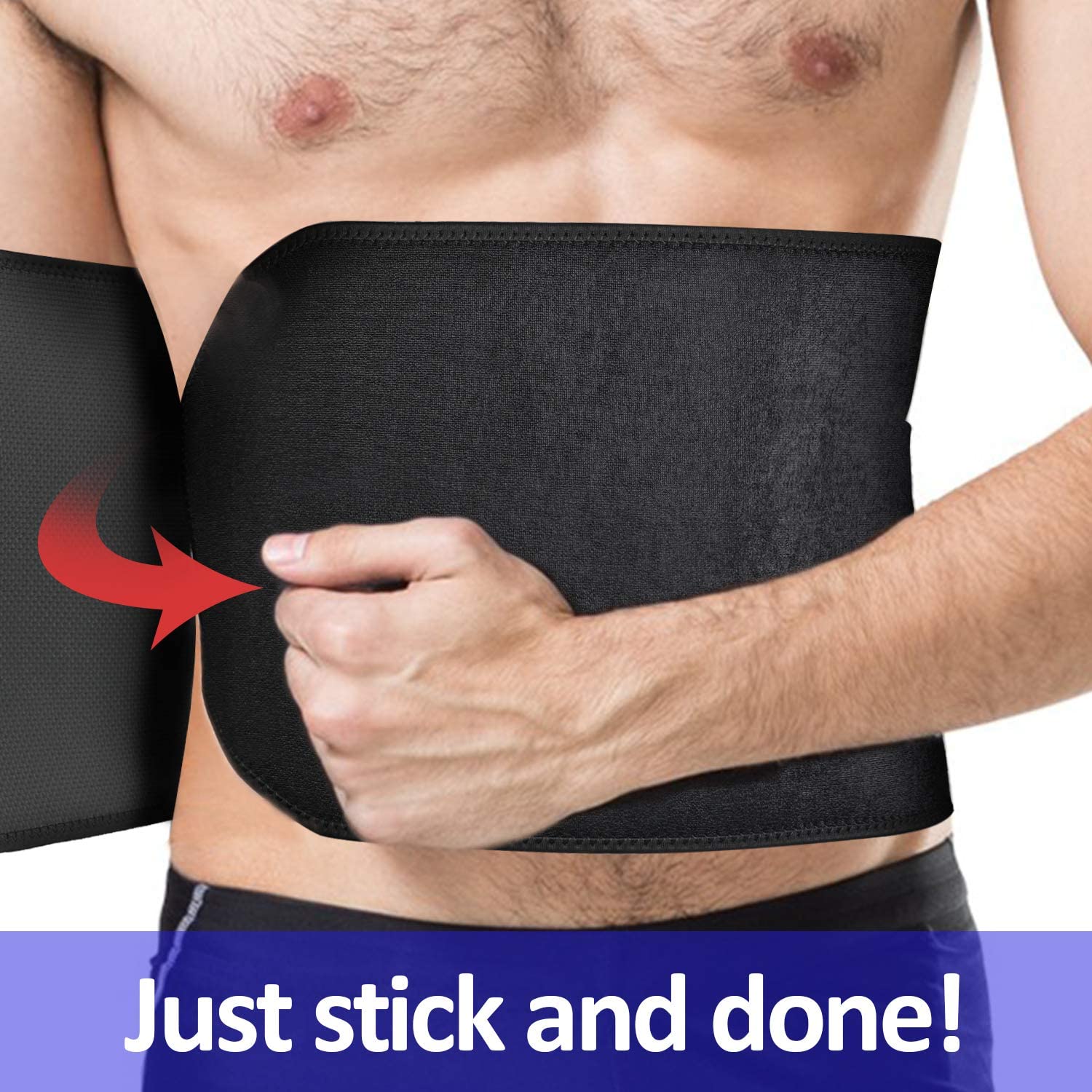 Waist Trimmer Belt For Men & Women Sweat Band Wrap AB Stomach
